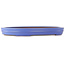 Pot à bonsaï ovale bleu de Reiho - 525 x 370 x 60 mm