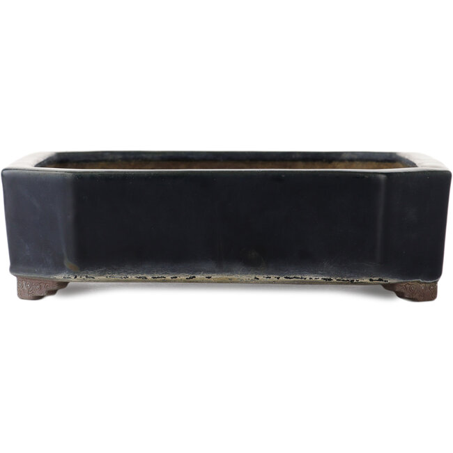 Vaso bonsai rettangolare blu di Yamaaki - 415 x 320 x 85 mm