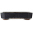 Pot à bonsaï rectangulaire bleu de Yamaaki - 415 x 320 x 85 mm