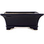 Pot à bonsaï rectangulaire bleu de Reiho - 380 x 280 x 105 mm