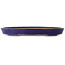 Oval blue bonsai pot by Reiho - 375 x 250 x 45 mm