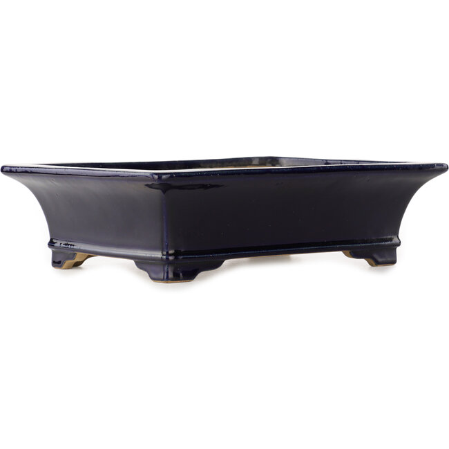 Vaso bonsai rettangolare blu di Reiho - 380 x 280 x 105 mm