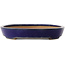 Oval blue bonsai pot by Reiho - 375 x 250 x 45 mm