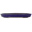 Oval blue bonsai pot by Reiho - 375 x 250 x 45 mm