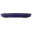 Pot à bonsaï ovale bleu de Reiho - 375 x 250 x 45 mm