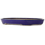 Oval blue bonsai pot by Reiho - 375 x 250 x 45 mm