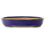 Oval blue bonsai pot by Reiho - 375 x 250 x 45 mm