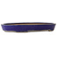 Oval blue bonsai pot by Reiho - 375 x 250 x 45 mm