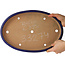 Pot à bonsaï ovale bleu de Reiho - 375 x 250 x 45 mm