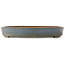 Oval blue bonsai pot by Hattori - 500 x 370 x 50 mm