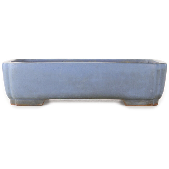 Maceta rectangular azul para bonsái de Yamafusa - 370 x 285 x 95 mm