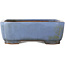 Pot à bonsaï rectangulaire bleu de Yamafusa - 370 x 285 x 95 mm