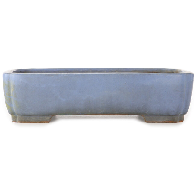 Maceta rectangular azul para bonsái de Yamafusa - 370 x 285 x 95 mm