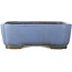 Pot à bonsaï rectangulaire bleu de Yamafusa - 370 x 285 x 95 mm