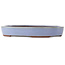 Oval blue bonsai pot by Yamaaki - 370 x 300 x 55 mm