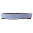 Oval blue bonsai pot by Yamaaki - 370 x 300 x 55 mm