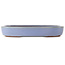 Oval blue bonsai pot by Yamaaki - 370 x 300 x 55 mm