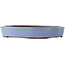 Oval blue bonsai pot by Yamaaki - 370 x 300 x 55 mm