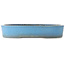 Pot à bonsaï ovale bleu de Koyou - 370 x 320 x 70 mm