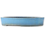 Pot à bonsaï ovale bleu de Koyou - 370 x 320 x 70 mm