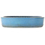 Oval blue bonsai pot by Koyou - 370 x 320 x 70 mm