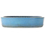 Pot à bonsaï ovale bleu de Koyou - 370 x 320 x 70 mm
