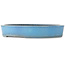 Pot à bonsaï ovale bleu de Koyou - 370 x 320 x 70 mm