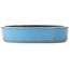 Pot à bonsaï ovale bleu de Koyou - 370 x 320 x 70 mm