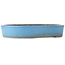 Oval blue bonsai pot by Koyou - 370 x 320 x 70 mm