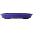 Oval blue bonsai pot by Yamafusa - 410 x 315 x 60 mm