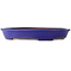 Oval blue bonsai pot by Yamafusa - 410 x 315 x 60 mm