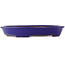 Ovale blauwe bonsai pot van Yamafusa - 410 x 315 x 60 mm