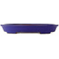 Oval blue bonsai pot by Yamafusa - 410 x 315 x 60 mm