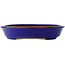 Ovale blauwe bonsai pot van Yamafusa - 410 x 315 x 60 mm