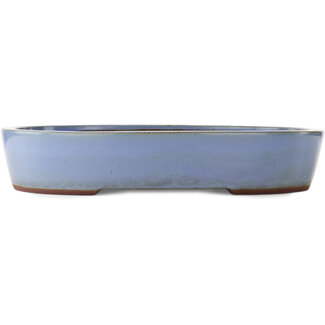 Yamaaki 465 mm oval blue bonsai pot by Yamaaki, Tokoname, Japan