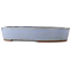 Oval blue bonsai pot by Yamaaki - 465 x 370 x 80 mm