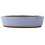 Oval blue bonsai pot by Yamaaki - 465 x 370 x 80 mm