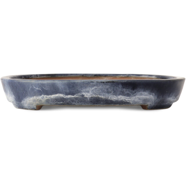 Maceta ovalada azul para bonsái de Reiho - 490 x 315 x 50 mm