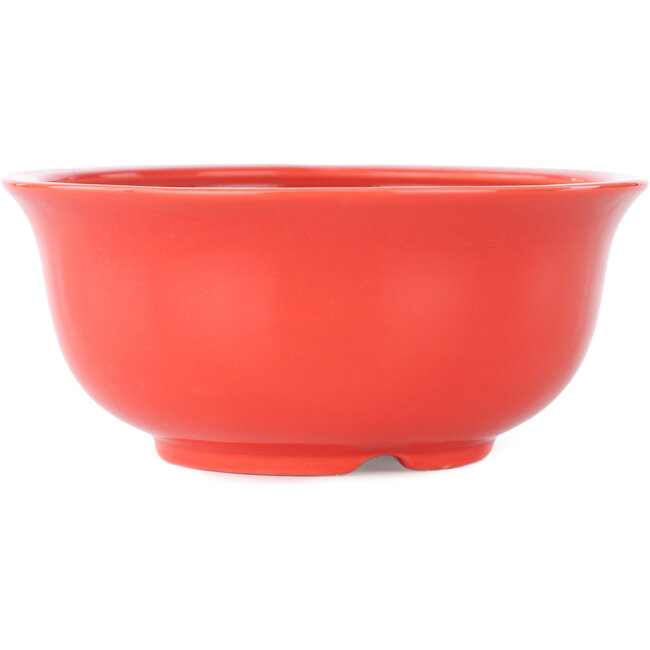 Pot à bonsaï rond rouge de Seifu - 145 x 145 x 60 mm