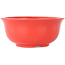 Round red bonsai pot by Seifu - 145 x 145 x 60 mm