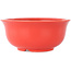 Round red bonsai pot by Seifu - 145 x 145 x 60 mm