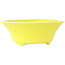 Pot à bonsaï rond jaune de Seifu - 145 x 145 x 55 mm