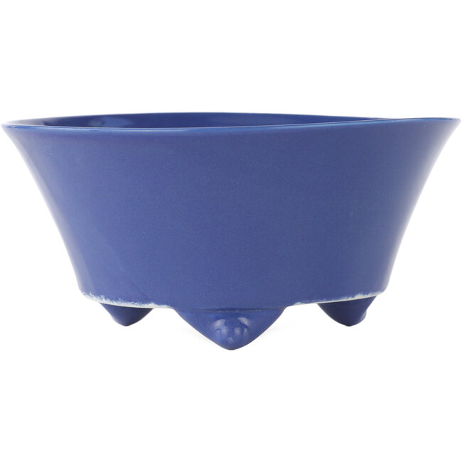 Pot à bonsaï rond bleu de Seifu - 145 x 145 x 70 mm