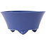 Pot à bonsaï rond bleu de Seifu - 145 x 145 x 70 mm
