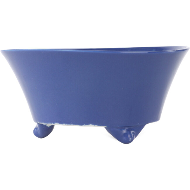 Vaso bonsai rotondo blu di Seifu - 145 x 145 x 70 mm