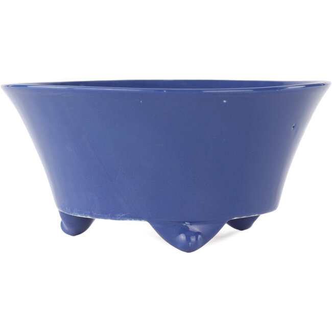 Pot à bonsaï rond bleu de Seifu - 145 x 145 x 70 mm