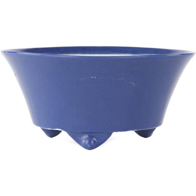 Vaso bonsai rotondo blu di Seifu - 145 x 145 x 70 mm