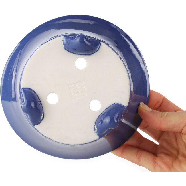 Maceta redonda azul para bonsái de Seifu - 145 x 145 x 70 mm