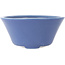 Round blue bonsai pot by Seifu - 145 x 145 x 70 mm