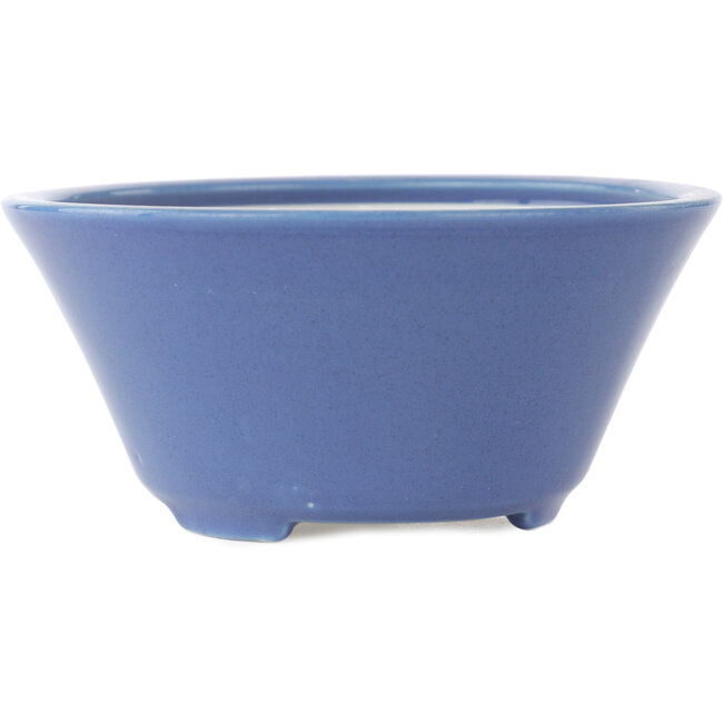 Runder blauer Bonsai-Topf von Seifu - 145 x 145 x 70 mm